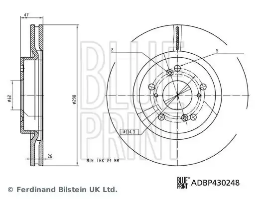 BLUEPRINT ADBP430248 | Byd Atto 3 24 > Ön Fren Diski | 2 Adet