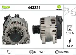 VALEO 443321 | Ford Courier 2023 Model Sonrası 1.5 TDCI  Alternatör(Şarj Dinamosu) Komple Valeo Marka