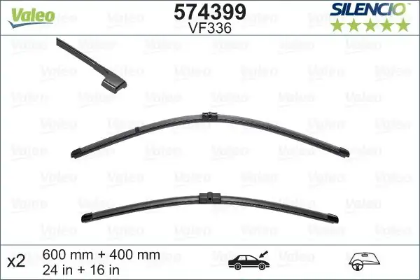 Valeo 574399 Silecek Süpürgesi Flat Blade X2 Bmw 3 Series E92 E93