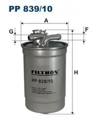 FILTRON PP839-10 | Mazot Filtresi 05-Aı.A4-A6 2.0Tdi