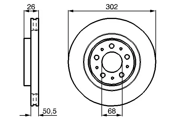 Bosch 0986478454 Fren Diski Ön Volvo S70 V70 C70 850 2 Adet