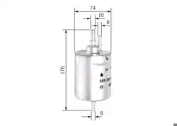 BOSCH F026403003 | Yakıt Filtresi (Benzin) Audi A4 1.8T 02-04 A6 2.4 3.0 04-06 A8 6.0 03-10