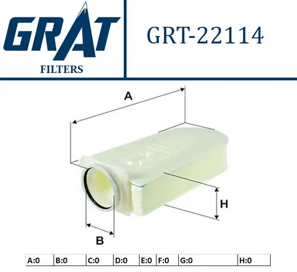 GRAT 22114 | Hava Filtresi Mercedes Om651 W204 W212 W221 W166 W222