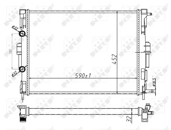 NRF 58329A | Motor Radyatörü Megane II Scenic 1 5 dCi 1 4 1 6 2 0 16v 590 455 26 1 Sıra Alb Sistem