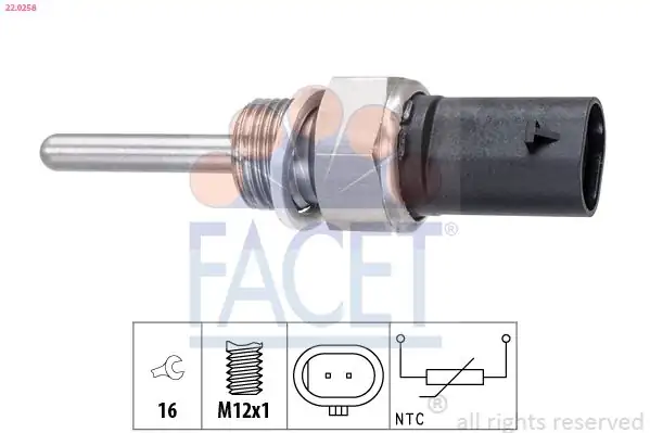 FACET 22-0258 | Egzoz Sıcaklık Sensörü W205 18 W213 16 V167 18 W222 17 W223 20 Vito W447 19 Sprinter 907 18
