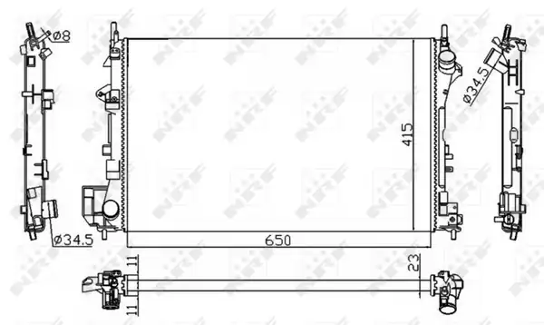 NRF 58203A | Motor Su Radyatörü Opel Vectra C Sıgnum 1 6 1 8 Benzinli Z16xe Z18xe 02 08