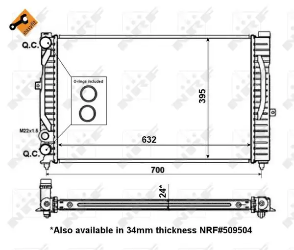 NRF 56127 | Motor Radyatörü Passat A4 A6 1 6 1 8t 1 9 TDI 97 01