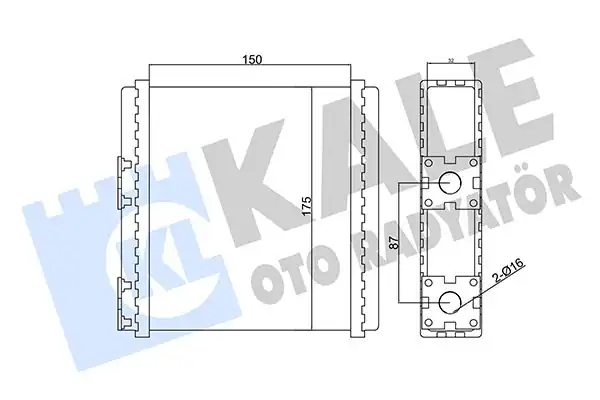 KALE 346655 | Kalorifer Radyatörü Nissan Primera Sunny Micra K11 Maxima II Subaru Legacy İ