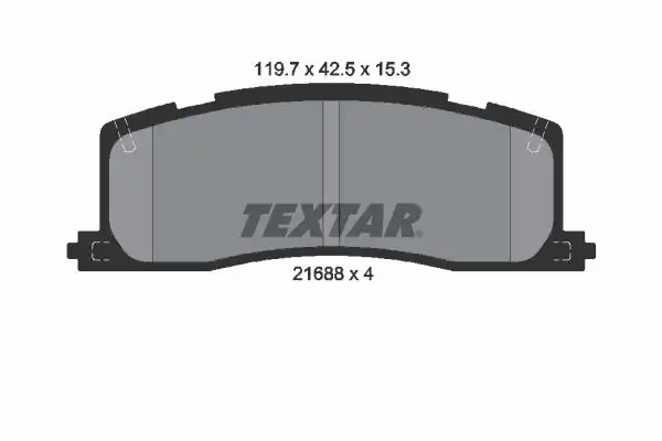 TEXTAR 2168801 | Fren Balatası Prevıa 2 4 90 00 Ön