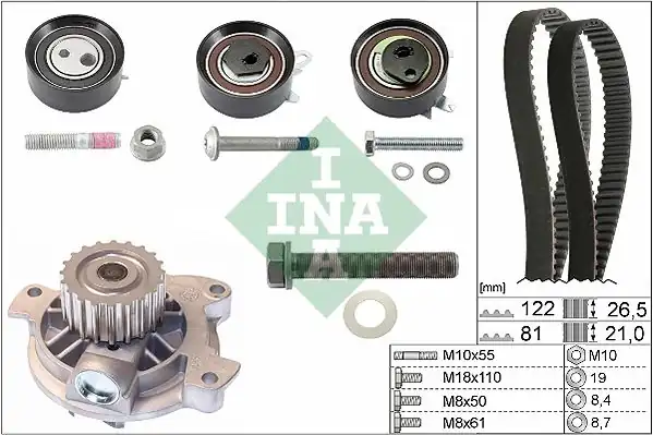 İna 530048430 Triger Seti Devirdaim VW Transporter IV T4 Lt28 46 2 5 TDI ACV Anj Avr Ahd 91 07