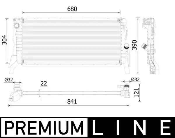 MAHLE CR2306000P | Motor Su Radyatörü Bmw B37 F45 F46 F48 Mini F56 F55 F57 F60 917941