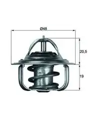 MAHLE TX583D | Termostat (83°) Focus II III Fiesta Fusion Mondeo IV Mazda 2 Volvo C30 S40 II V50 1,25-1.6 16V