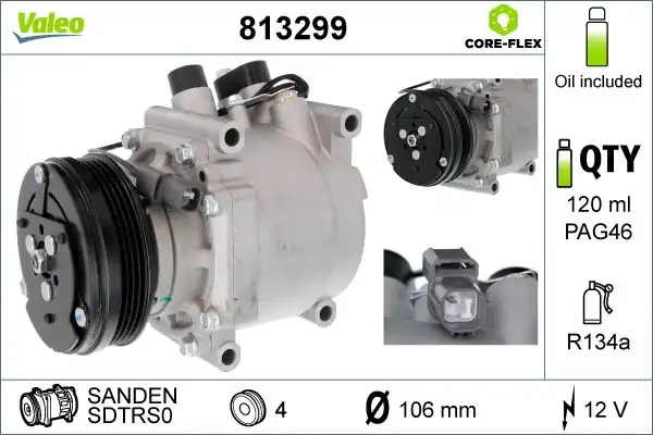 Valeo 813299 Klima Kompresörü Honda Civic 95 01 Cr V 99 02