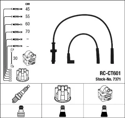 NGK 7371 | Buji Kablosu Tk Peugeot 106 1 1 1 4 91 96 205 309 1 4 Tu3m 1 1 89 93