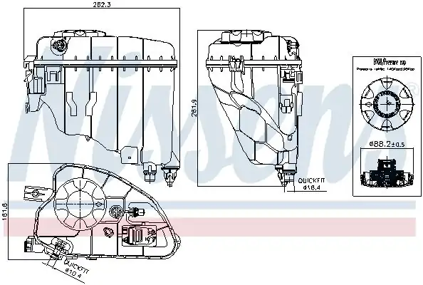 NISSENS 996209 | Yedek Su Deposu Bmw B46 B48 G11 G12 G30 G31 G32 G38