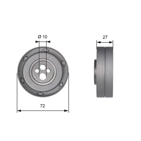 Gates T41216 Eksantrik Gergi Rulmanı Audi A6 2 6 2 6 Quattro 2 8 2 8 Quattro 94 97 A8 2 8 2 8 Quattro 95 96
