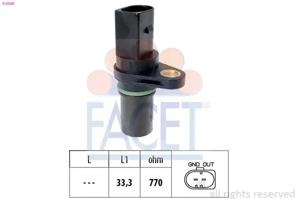 FACET 9-0640 | Krank Devir Sensörü Amarok 10 Passat CC 08 15 Golf 07 14 Jetta 06 14