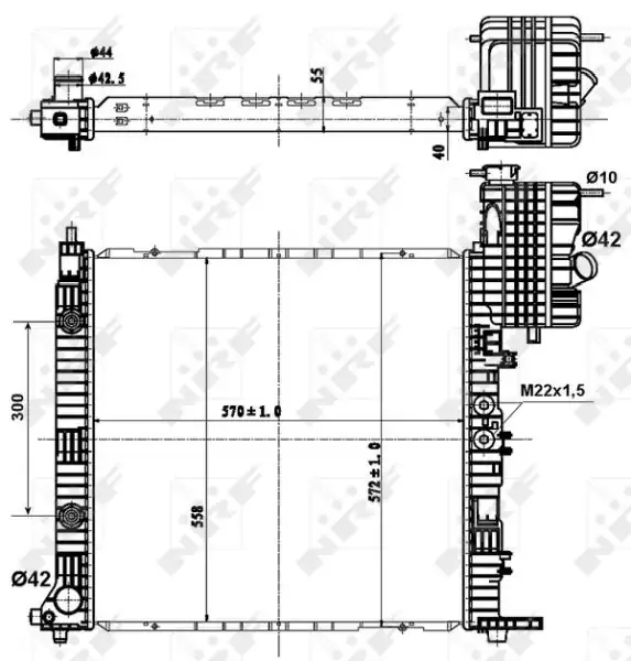 NRF 50581 | Motor Su Radyatörü Klimalı V Class 638 2 97 03 Vito 638 97 03