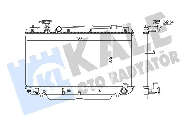 KALE 346215 | Motor Su Radyatörü Toyota Rav4 II 2 0 2000 2005 Manuel Vites