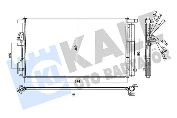 KALE 358015 | Klima Radyatörü Hyundai Tucson Sportage 1 6 CRDI 15