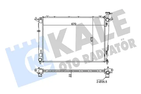 KALE 351260 | Motor Su Radyatörü Kia Sorento 09 15 Manuel