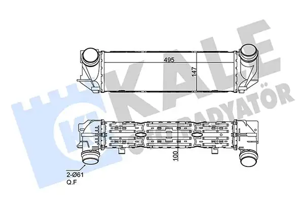 KALE 352495 | Turbo Radyatörü Bmw F07 F10 F11 F18 N20 N53 10 17
