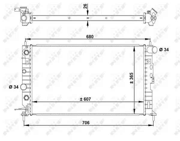 NRF 50219A | Motor Su Radyatörü Opel Vectra B 96 02 X16xel Z16xe X18xe X20xev