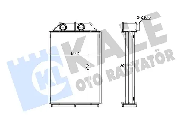KALE 352120 | Kalorifer Radyatörü Audi A6 Bm 97 04 217x156x32 Oto Mek. Şanzıman
