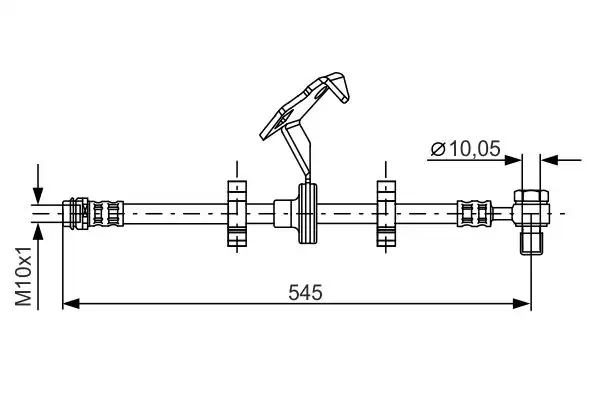 Bosch 1987481078 Fren Hortumu Ön Sağ Mercedes Benz ML Class W163 98 05
