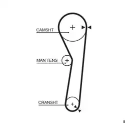 GATES 5316 | Triger Kayışı Daihatsu Cuore II/III/IV Domıno Mira Move 0.8 85-99