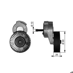 GATES T38113 | V Kayış Kütüklü Gergi Rulmanı Voyager G.Voyager III IV 3.8 Voyager I , II 3.3 I