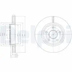 DELPHI BG9058 | Ön Fren Diski Jeep Commander Grand Cherokee III Delikli