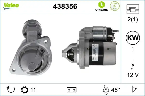 Valeo 438356 Marş Motoru Ford Fiesta VII 1 0 17 Courier 18 1 0 Ecobost