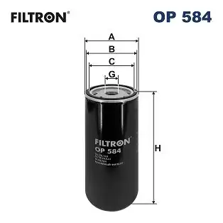 FILTRON OP584 | Yağ Filtresi Renault T Seri 430 460 Kerax 370 410 450 05 Magnum 480 04 06 Volvo Fm 05 Fmx 10