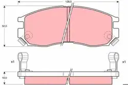 TRW GDB1128 | Ön Fren Balatası Mitsubishi Galant 86 / 91 1.8 2.0 88 > 92