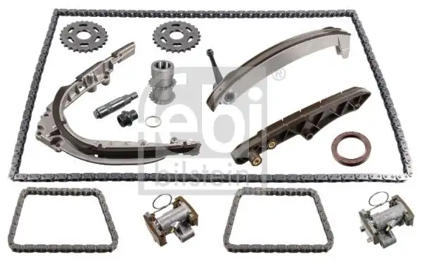 FEBI 178830 | Eksantrik Gergi Seti M62 Üst Alt 3 Gerici 2 Zincir 3 Kızak Bmw E39 E38 E53 99 06