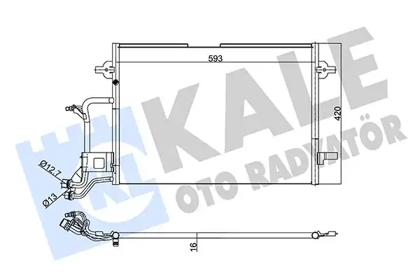 Kale Radyatör 342935 Klima Radyatörü Kondenser Al Al VW A4 1 6 1 8 1 9 TDI 2 6 2 8 Quattro 94 00