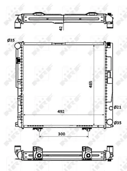 NRF 53876 | Motor Su Radyatörü Klimalı Otomatik Şanzıman W124 93 95 S124 93 96 C124 93 97 A124 93 98
