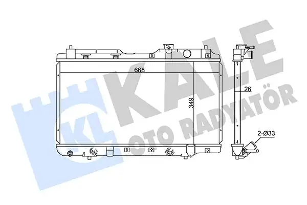 KALE 353895 | Motor Su Radyatörü Honda Cr V 96 03 Otomatik 4wd