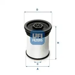 UFI 26.019.01 | Mazot Filtresi Jeep Cherokee 2.8 / 2.0 Grand Cherokee 3.0 Crd 10 Chevrolet Captiva Antara 12-14