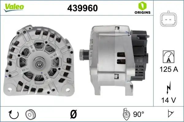 Valeo 439960 Alternatör 14v 125 A K9k Lb1w Clio II Symbol Kangoo Logan Twingoo