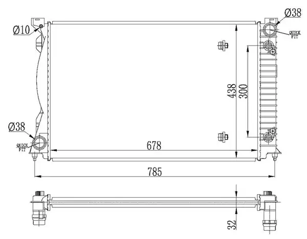 NRF 53023 | Motor Radyatörü Audi A6 2 7 TDI 3 0 TDI 04 13