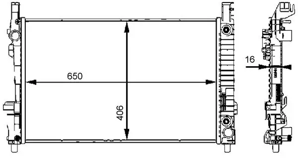 MAHLE CR661000S | Motor Su Radyatörü Mercedes A Class W169 B Class W245 04 12