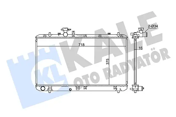 KALE 342125 | Motor Su Radyatörü Suzuki Sx4 1 5 1 6 4wd 2006 Manuel M16a