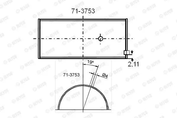 GLYCO 71-3753-40 | 25mm Kol Yatak 0 25 Opel Frontera A Omega A C24ne