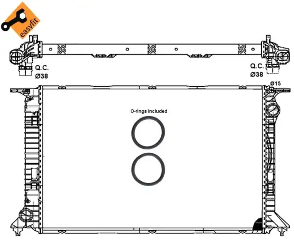 NRF 53064 | Motor Su Radyatörü Audi A4 Avant 12 15 A5 07