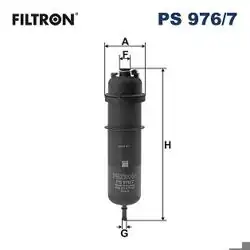 FILTRON PS976-7 | Yakıt Filtresi BMW G30 G11 G01 G02 B47 B57