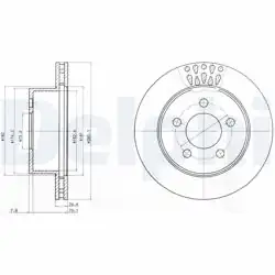 DELPHI BG4103 | Fren Diski (Çiftli Paket) , Delikli