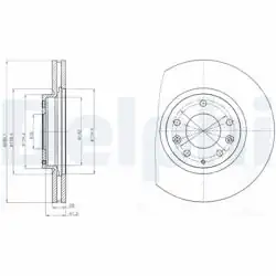 DELPHI BG4256 | Fren Diski (Çiftli Paket) , Delikli