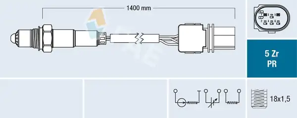 FAE 75056 | Oksijen Sensörü Bmw E60 E81 E87 E90 F10 N52 N54 Katalizör Öncesi